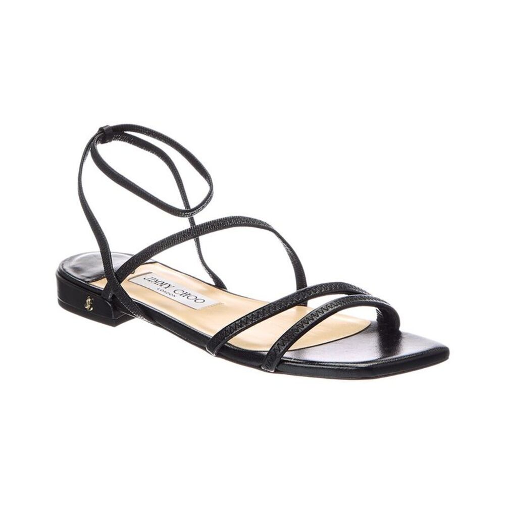 Jimmy Choo Nori Leather Sandal, Black